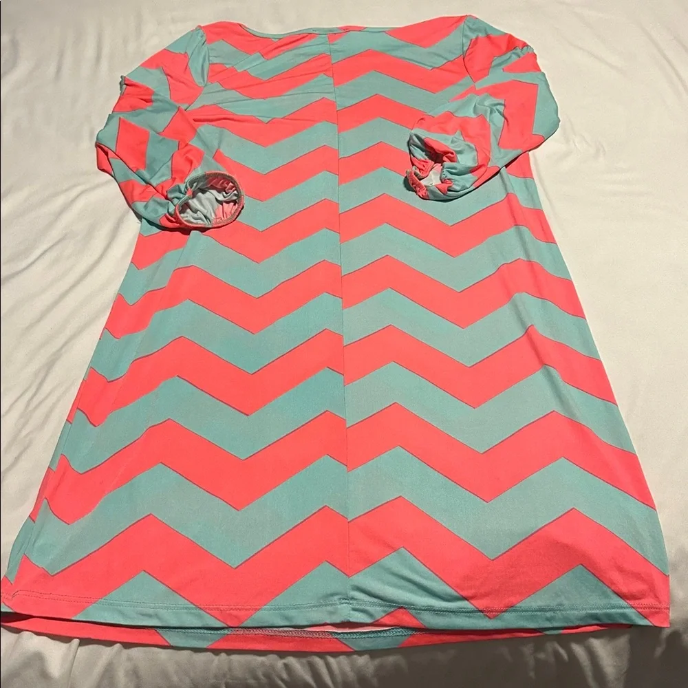 Filly Flair Aqua and Coral Dress